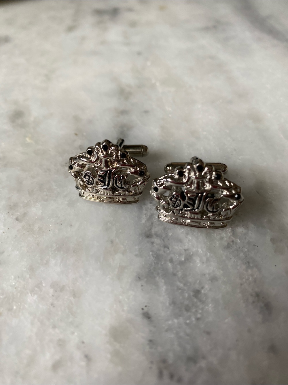 Juicy Couture Silver Crown Cufflinks